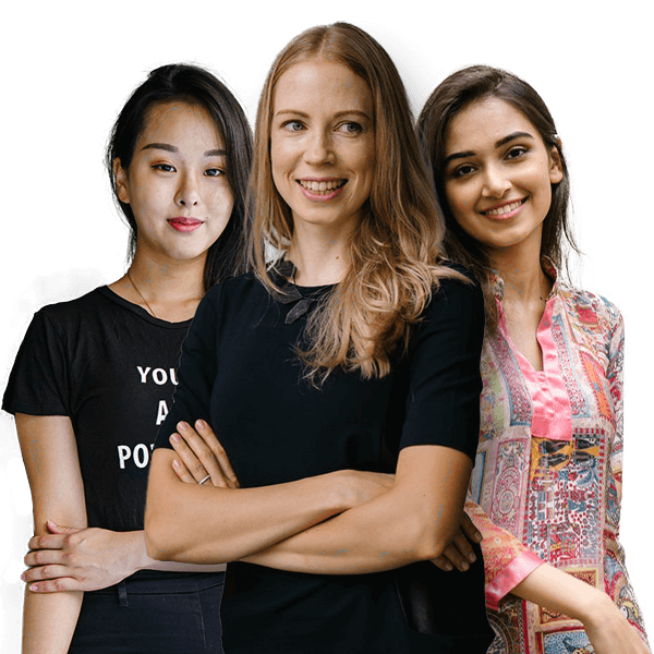 photo of three volunteer